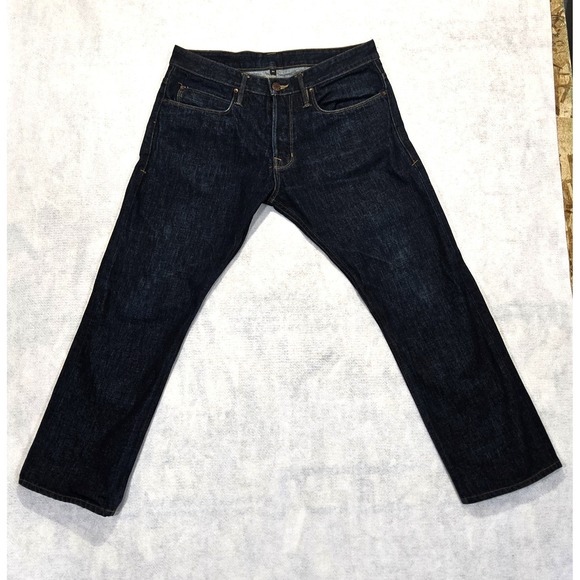 Freenote Cloth Jeans 32 x 28 Selved Selvage Dark Blue Straight Leg Made In USA - Picture 1 of 6